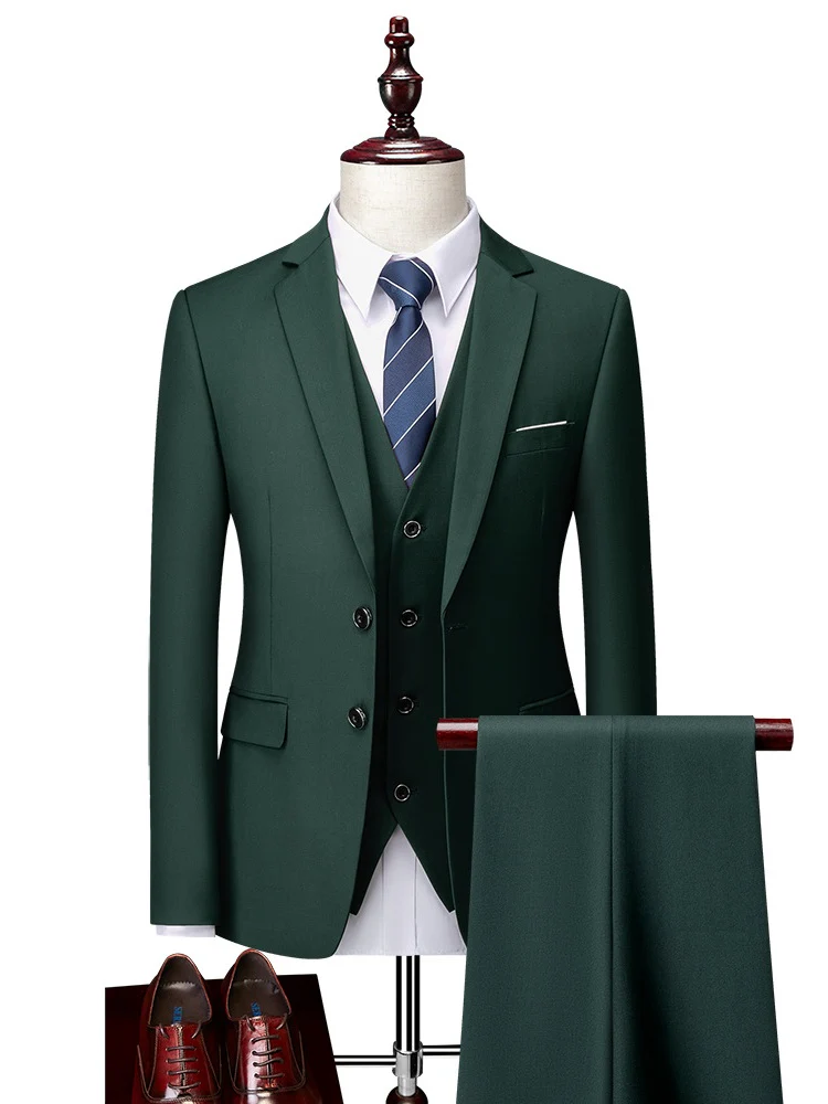 Slim-fit Business Suit Set 3-piece Sets - Image 17