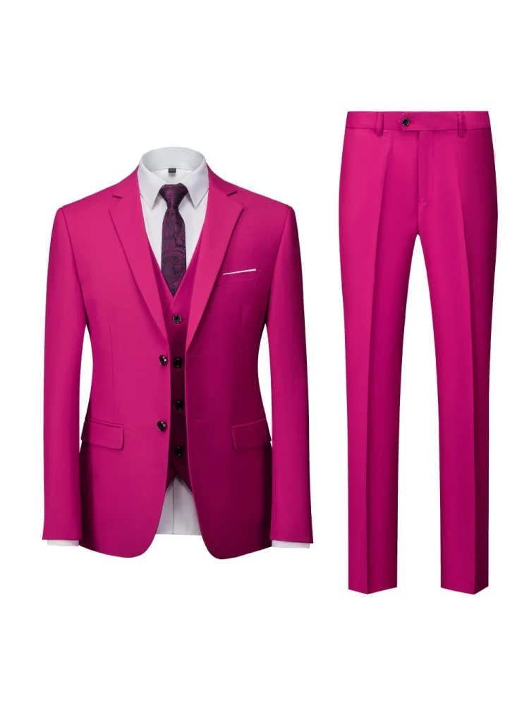 Slim-fit Business Suit Set 3-piece Sets - Image 18
