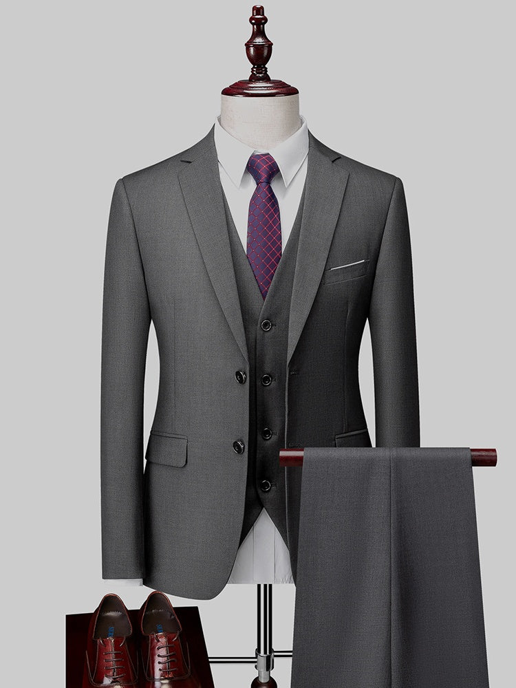 Slim-fit Business Suit Set 3-piece Sets - Image 19