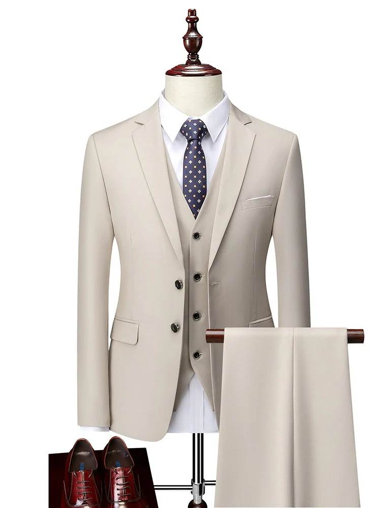 Slim-fit Business Suit Set 3-piece Sets - Image 2
