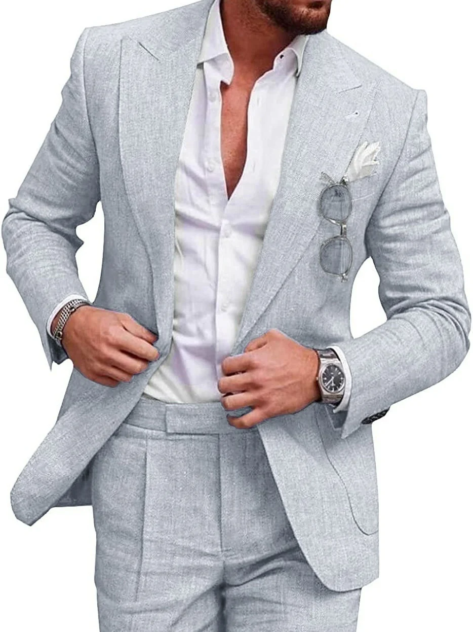 Flax Solid Color Suit Set 2-piece Sets - Image 8
