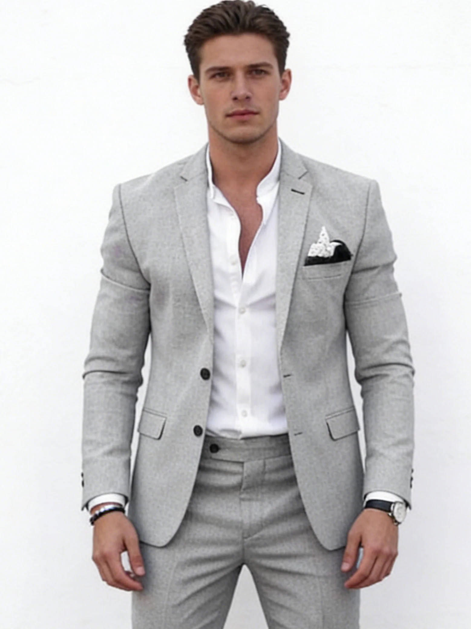Flax Solid Color Suit Set 2-piece Sets - Image 11