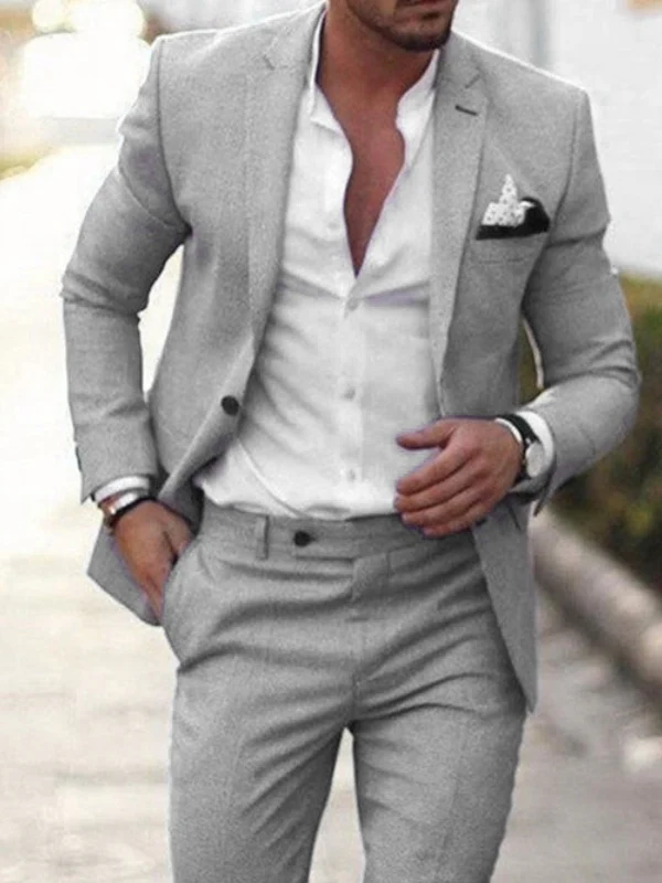 Flax Solid Color Suit Set 2-piece Sets - Image 12