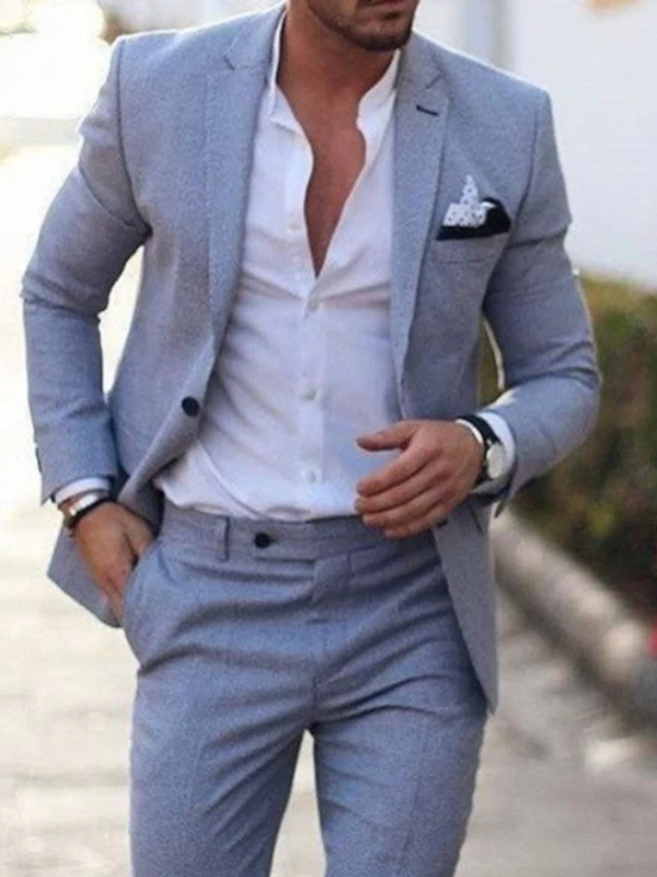 Flax Solid Color Suit Set 2-piece Sets - Image 14