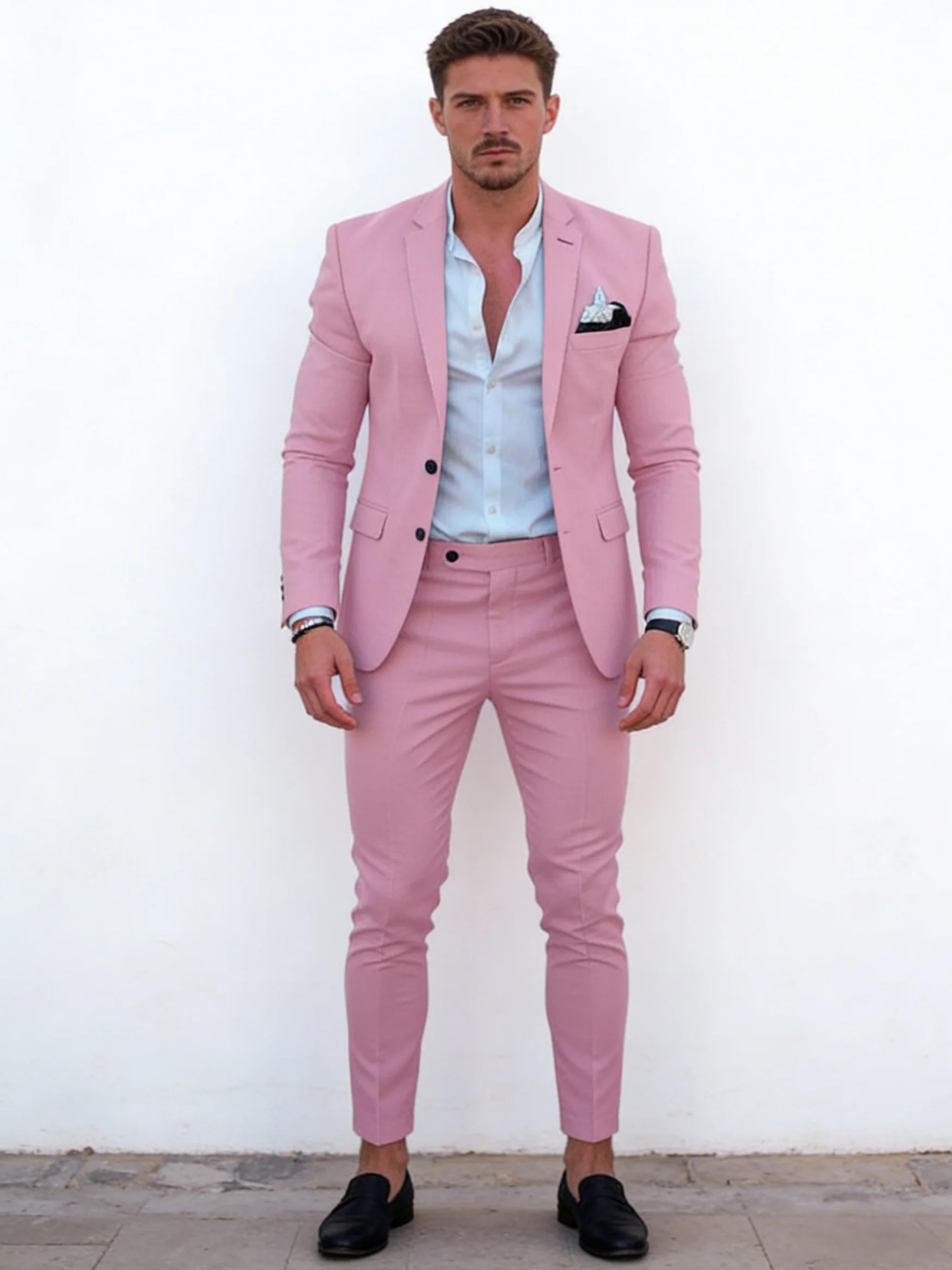 Flax Solid Color Suit Set 2-piece Sets - Image 17