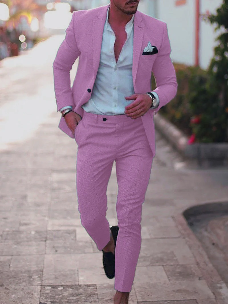 Flax Solid Color Suit Set 2-piece Sets - Image 18