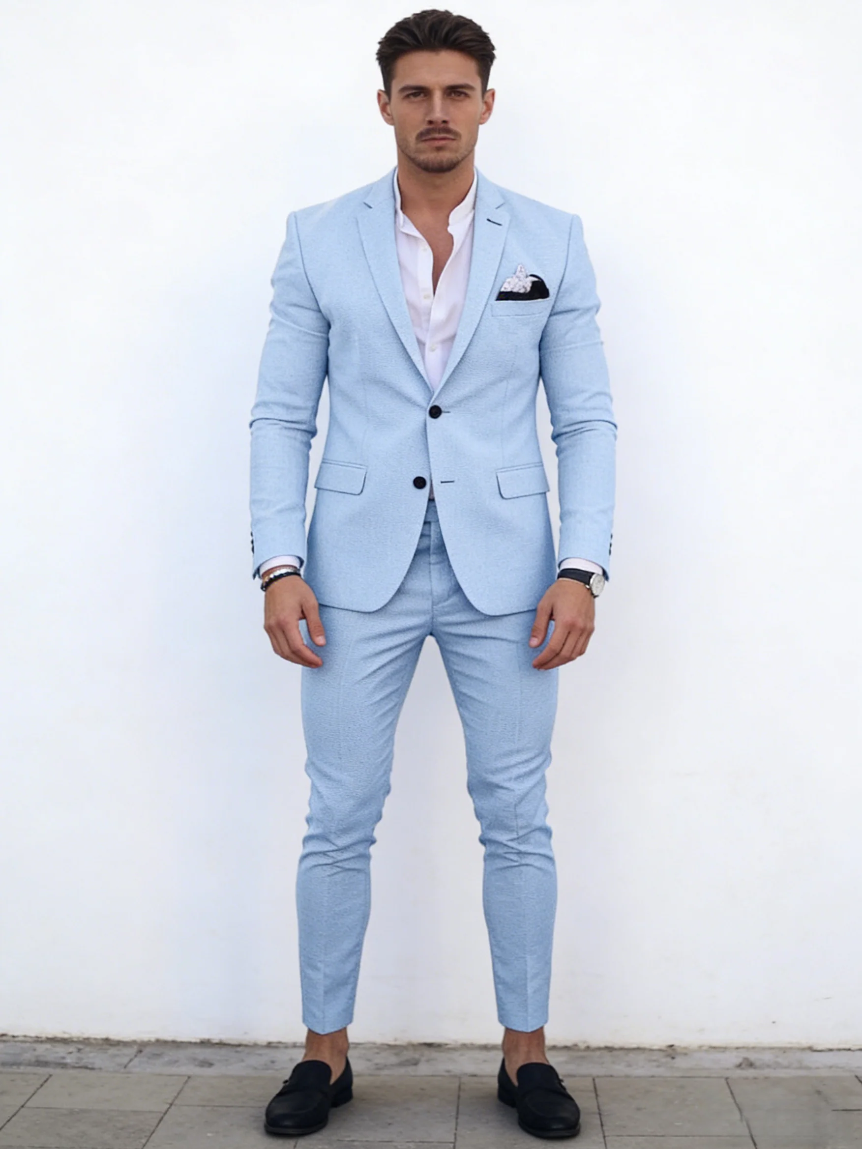 Flax Solid Color Suit Set 2-piece Sets - Image 21