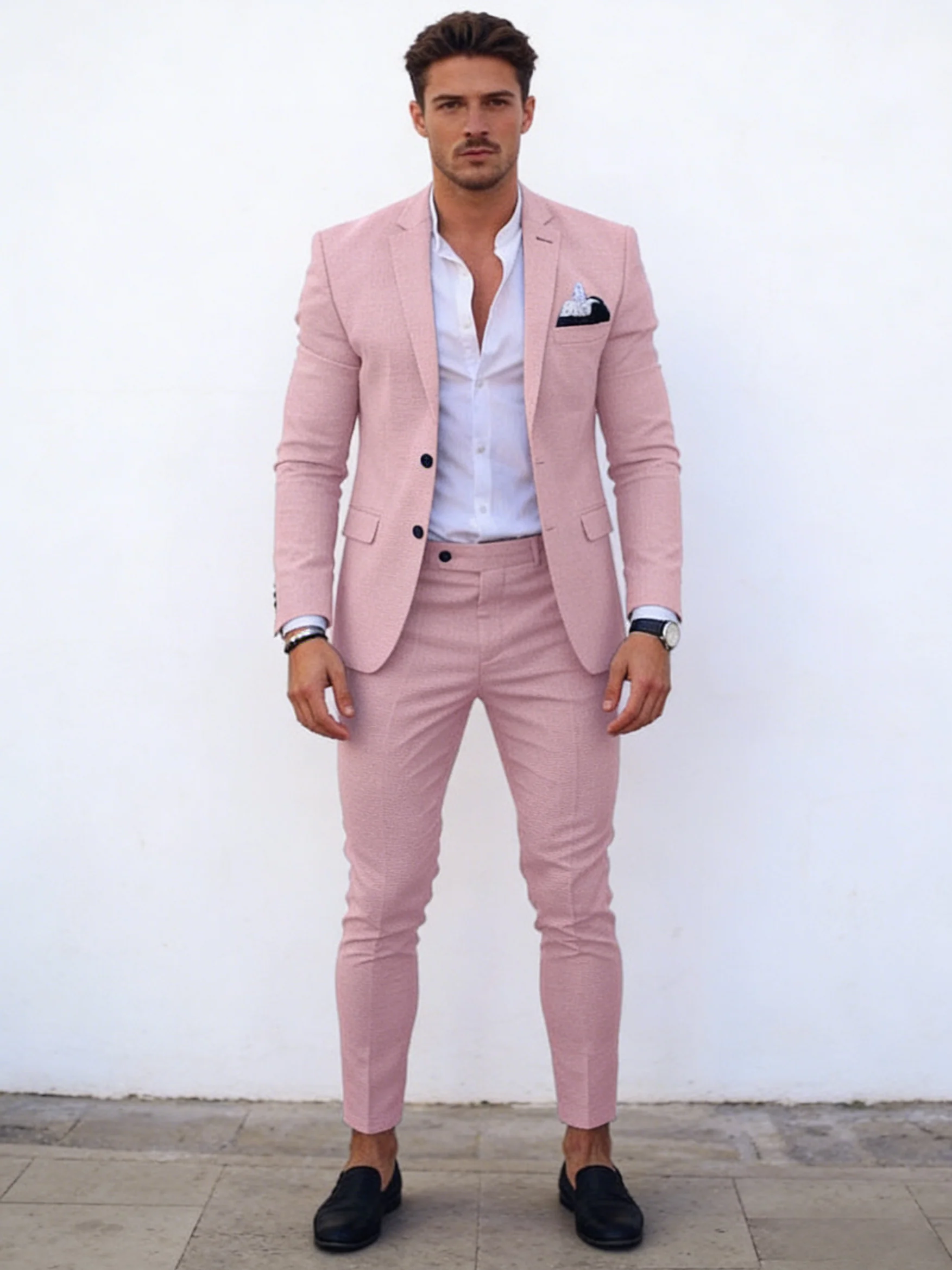 Flax Solid Color Suit Set 2-piece Sets - Image 3