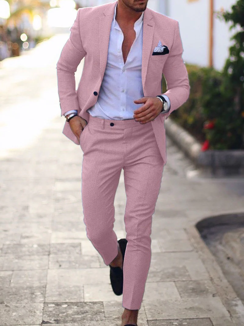 Flax Solid Color Suit Set 2-piece Sets - Image 4