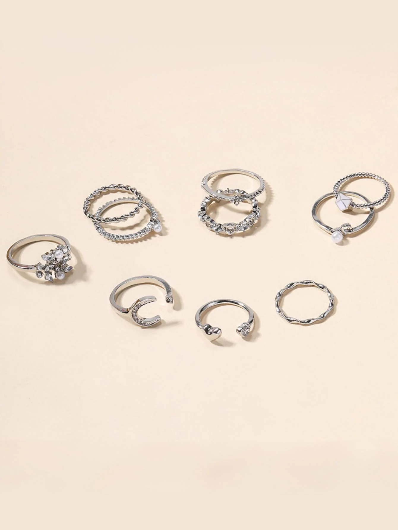 Star And Moon Diamond Ring Set - Image 8