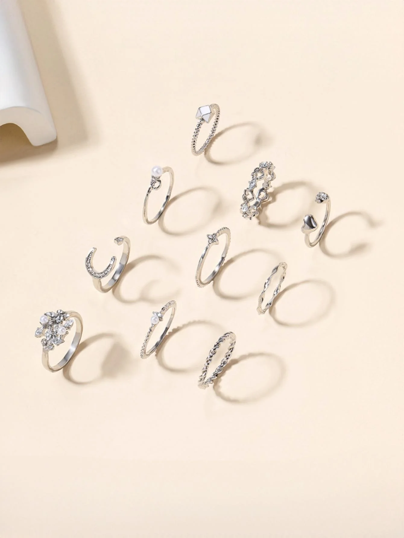Star And Moon Diamond Ring Set - Image 9