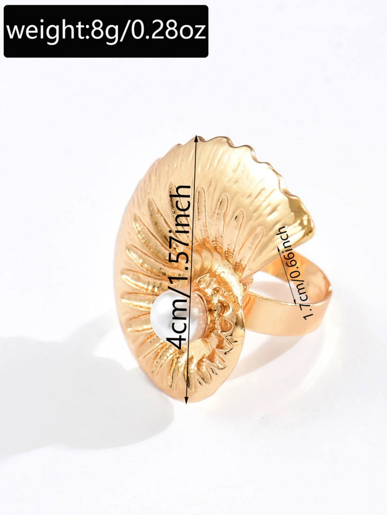 A Ring With An Exaggerated Design Inspired By Conch Shells And Starfish. - Image 11