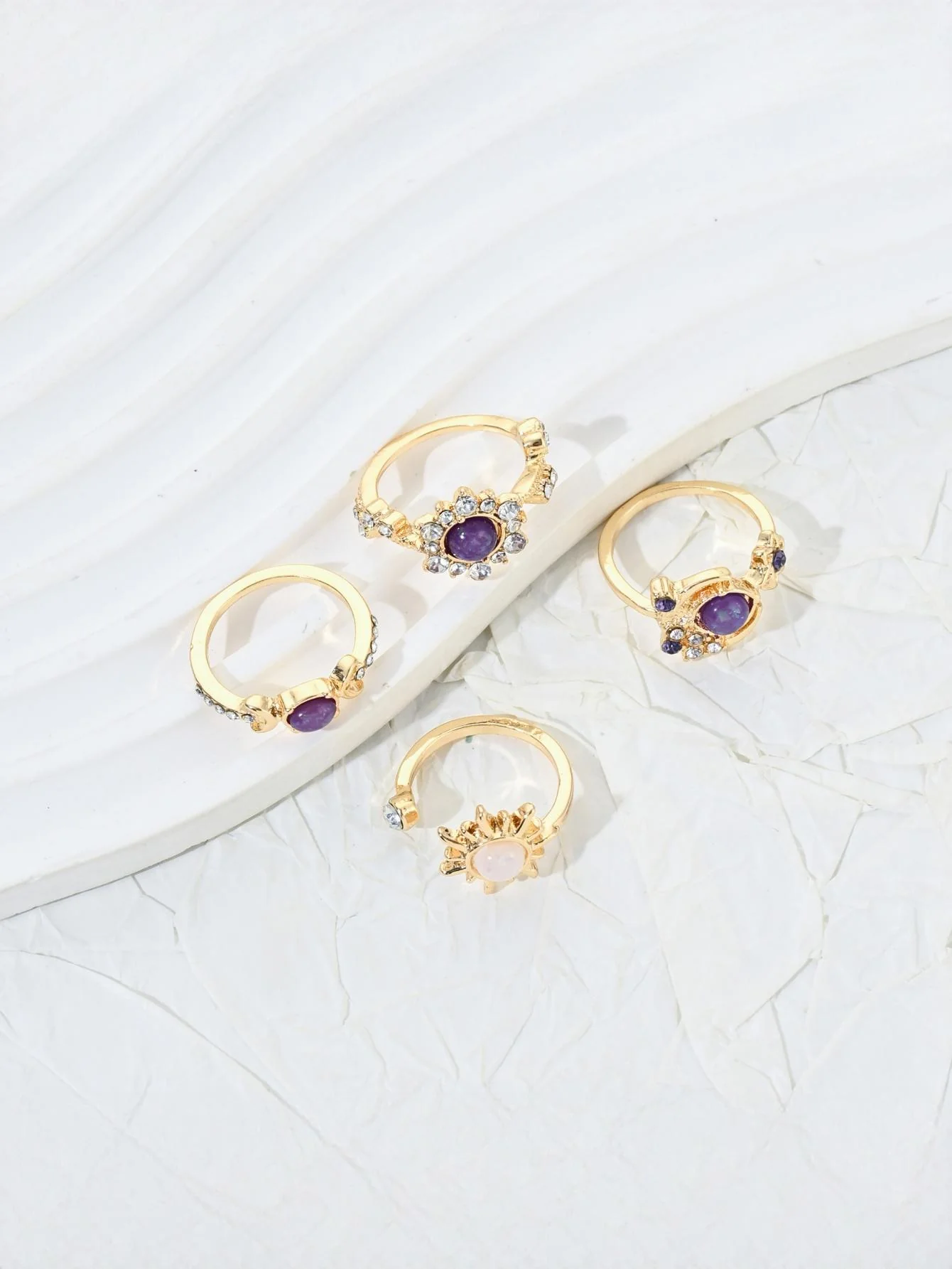 Colored Gemstone Ring Set - Image 2
