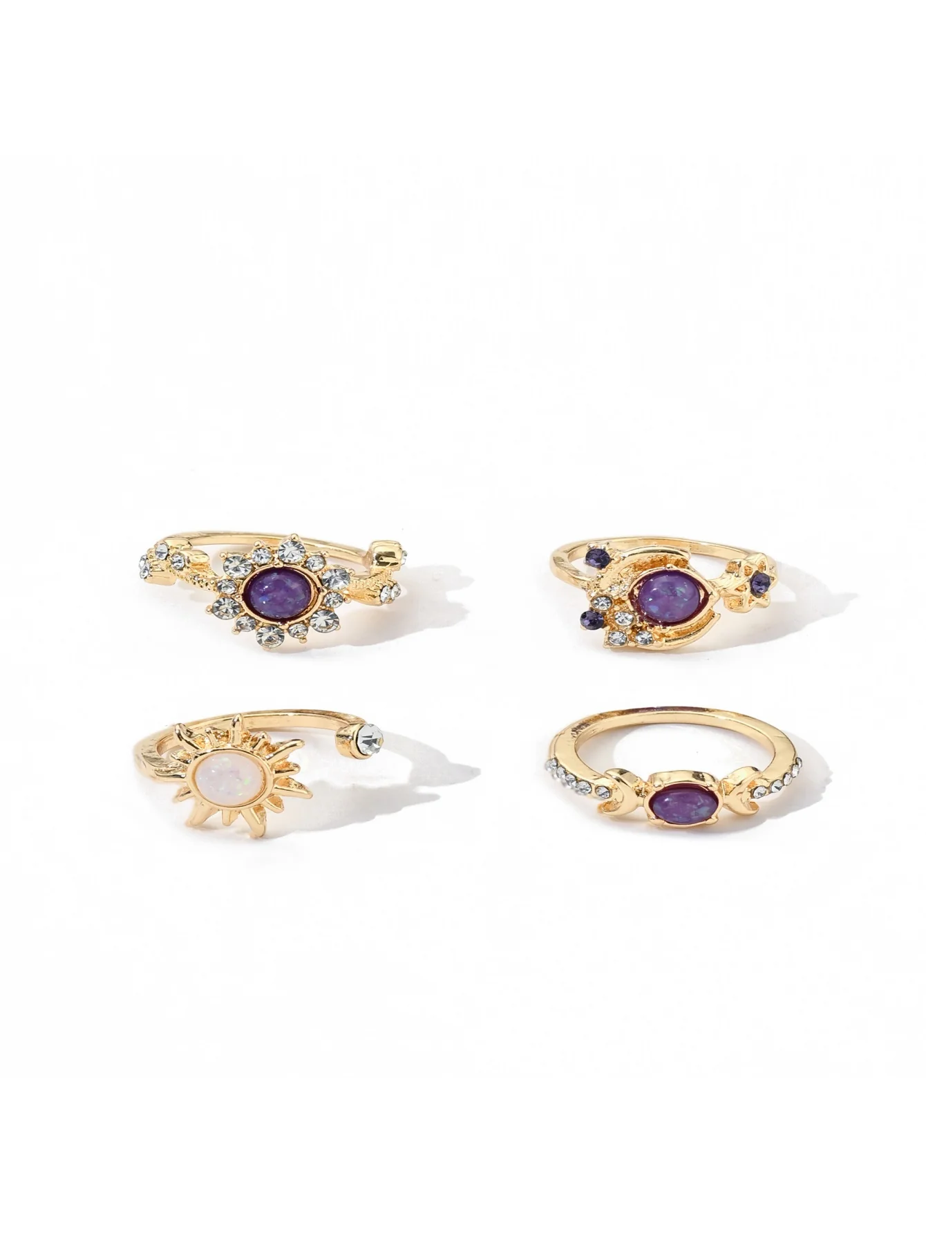Colored Gemstone Ring Set - Image 4