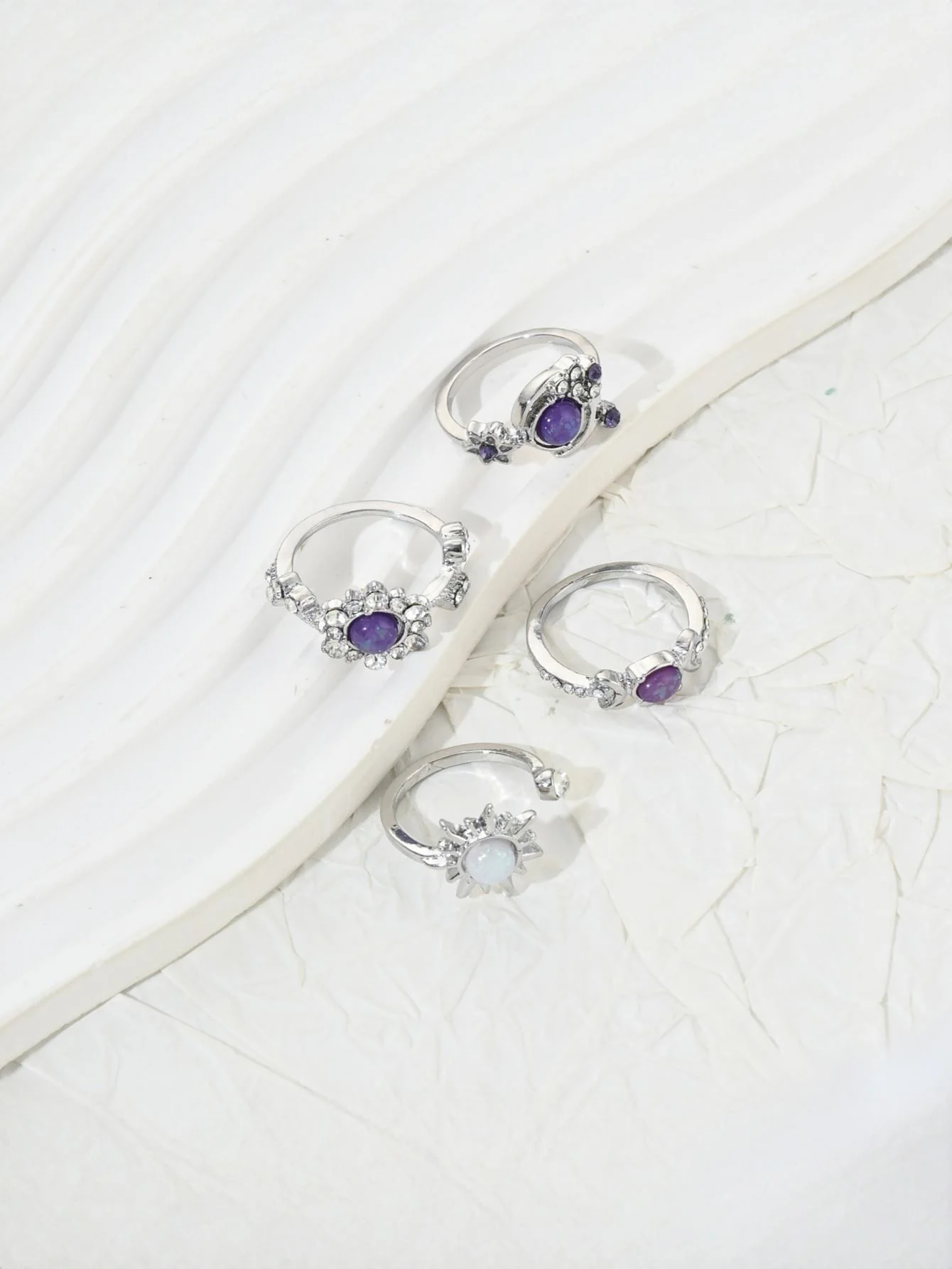Colored Gemstone Ring Set - Image 7