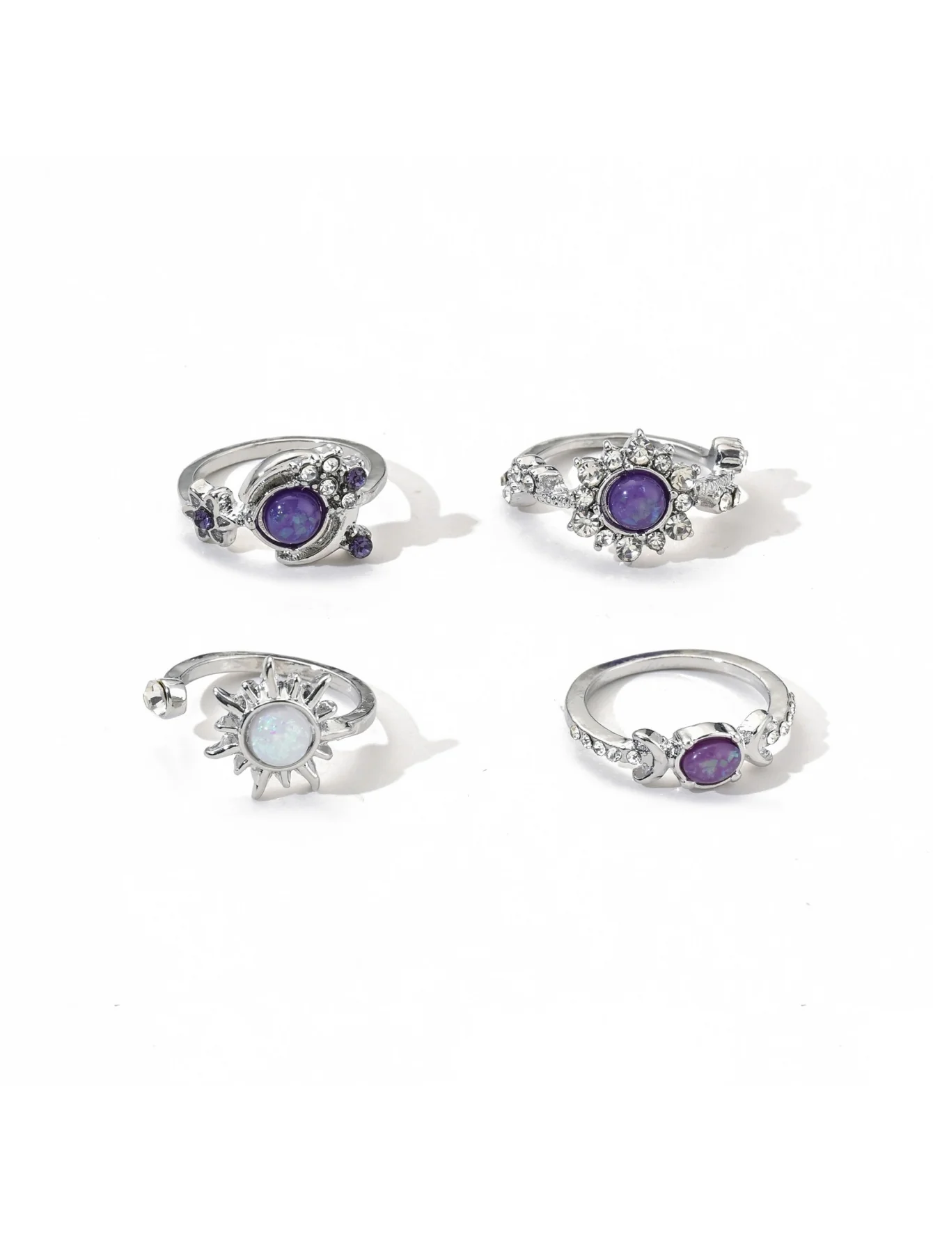 Colored Gemstone Ring Set - Image 9