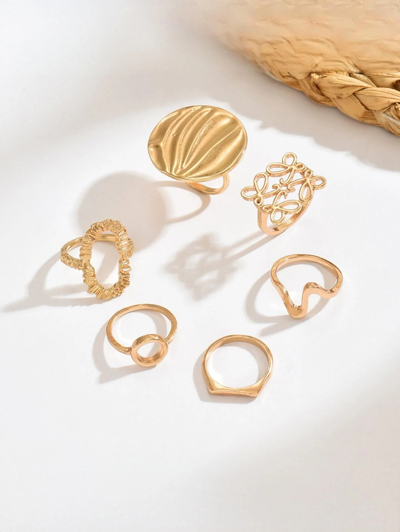 Geometric Openwork Ring Set - Image 3