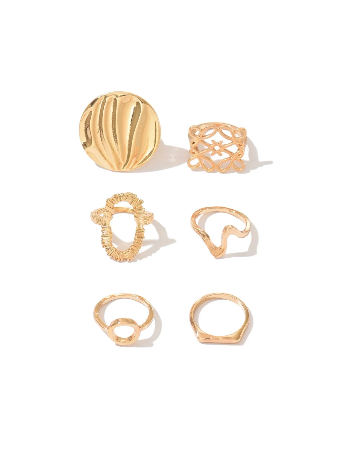 Geometric Openwork Ring Set - Image 4