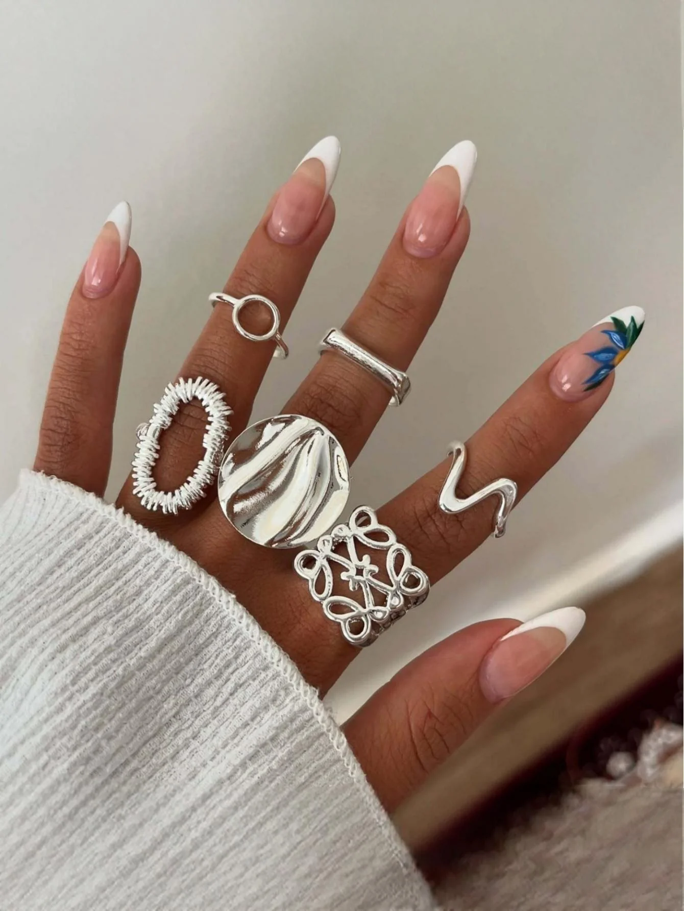 Geometric Openwork Ring Set - Image 6
