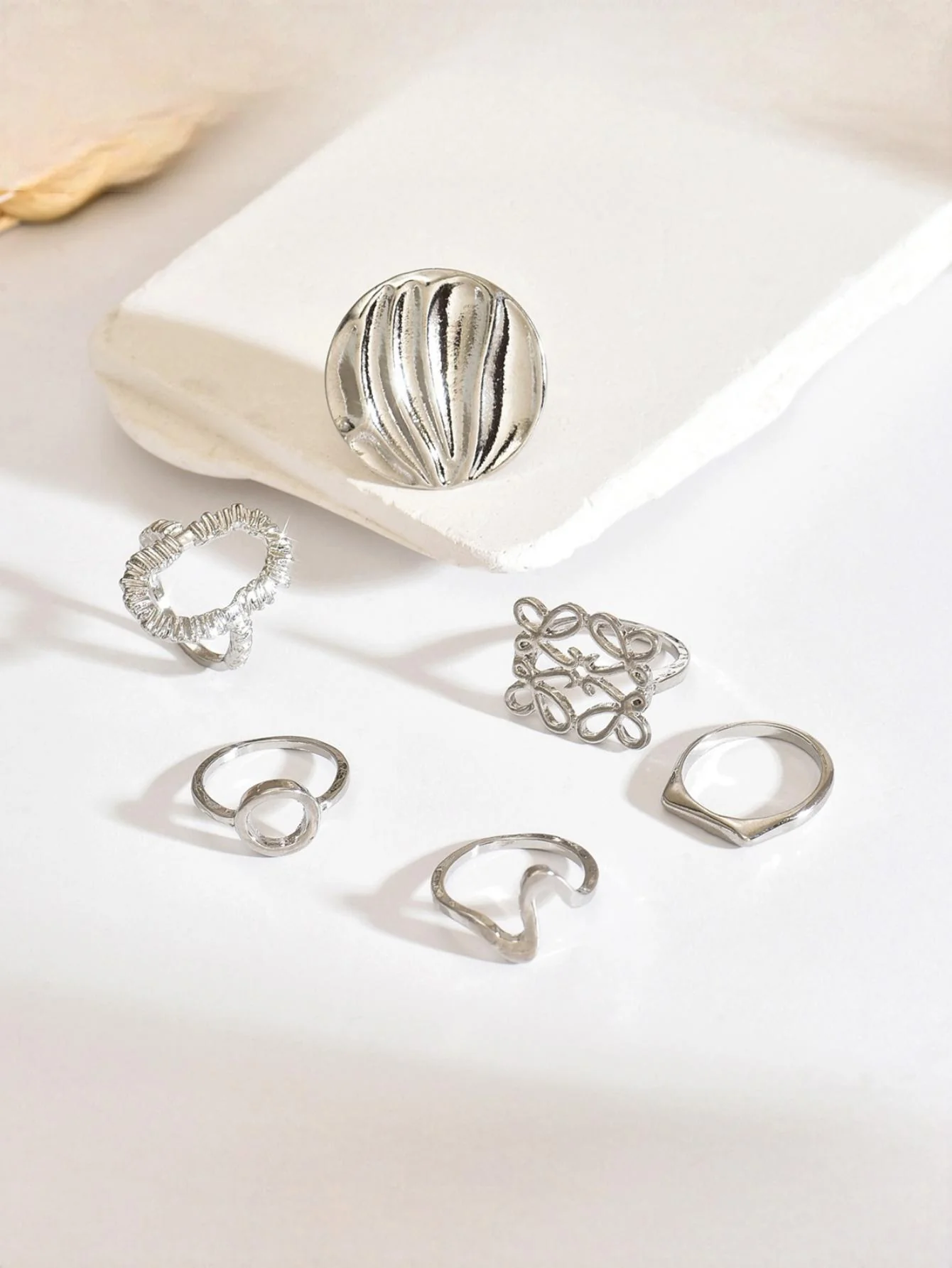 Geometric Openwork Ring Set - Image 8