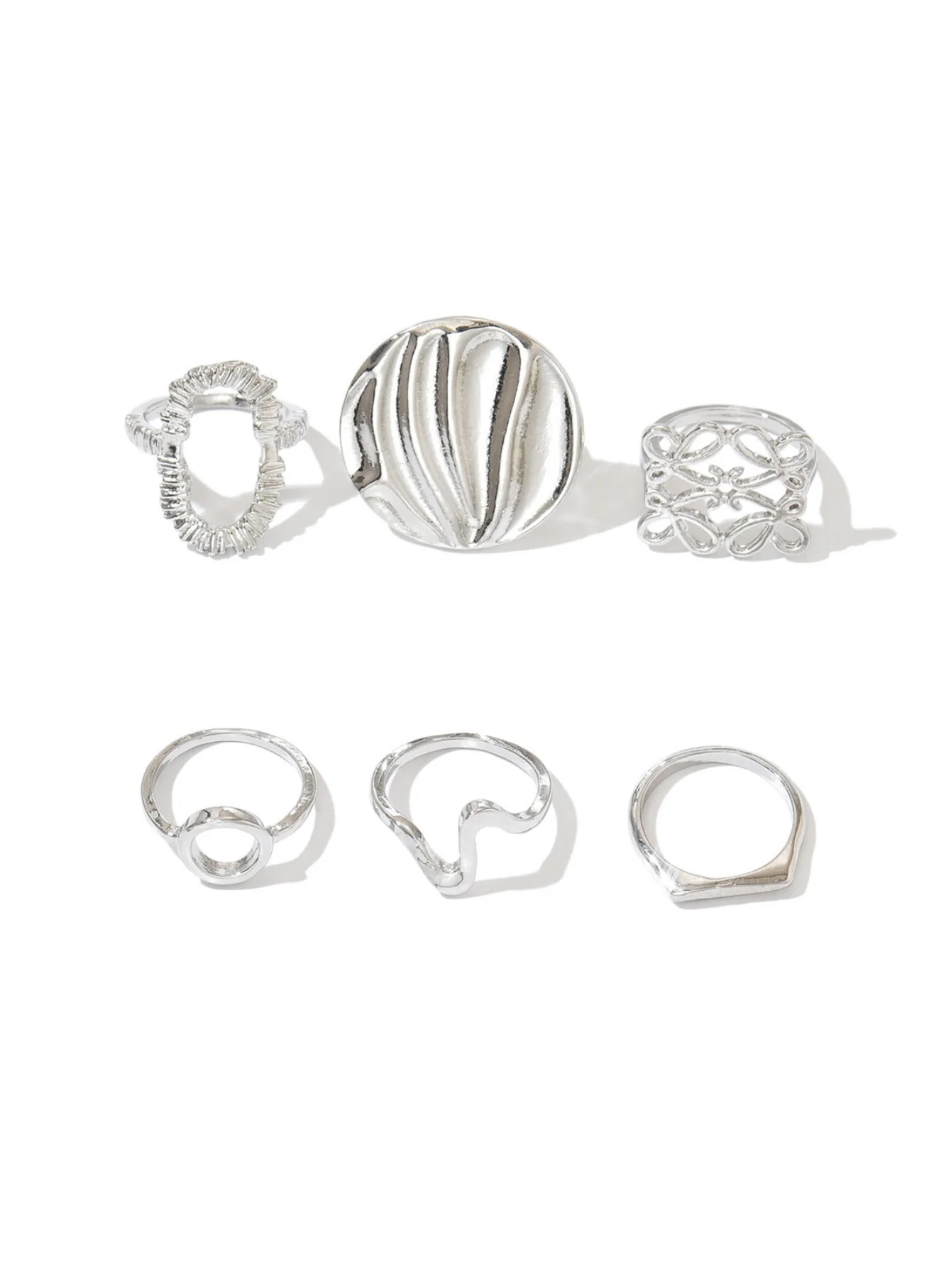 Geometric Openwork Ring Set - Image 9