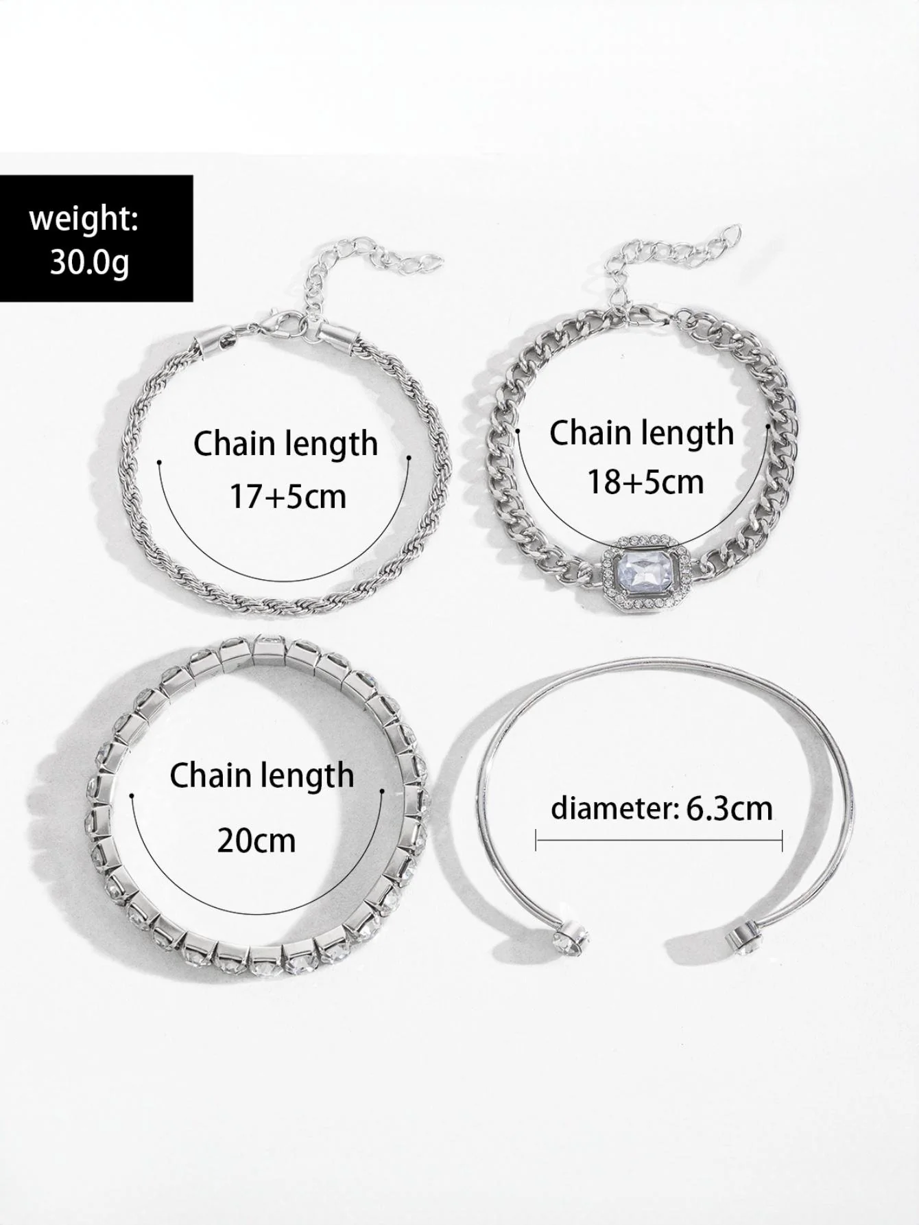 Diamond-encrusted Bracelet Set - Image 12