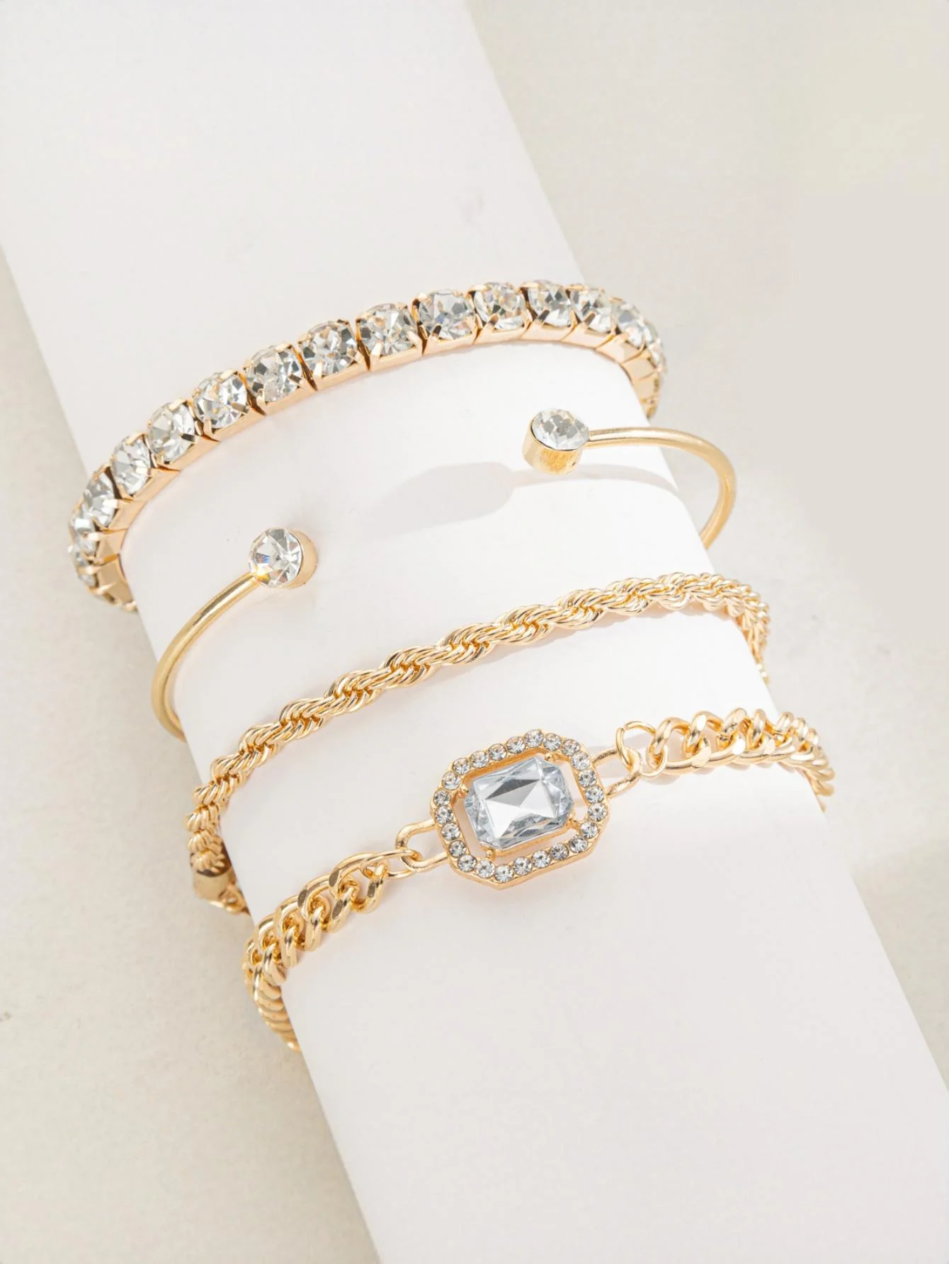 Diamond-encrusted Bracelet Set - Image 2