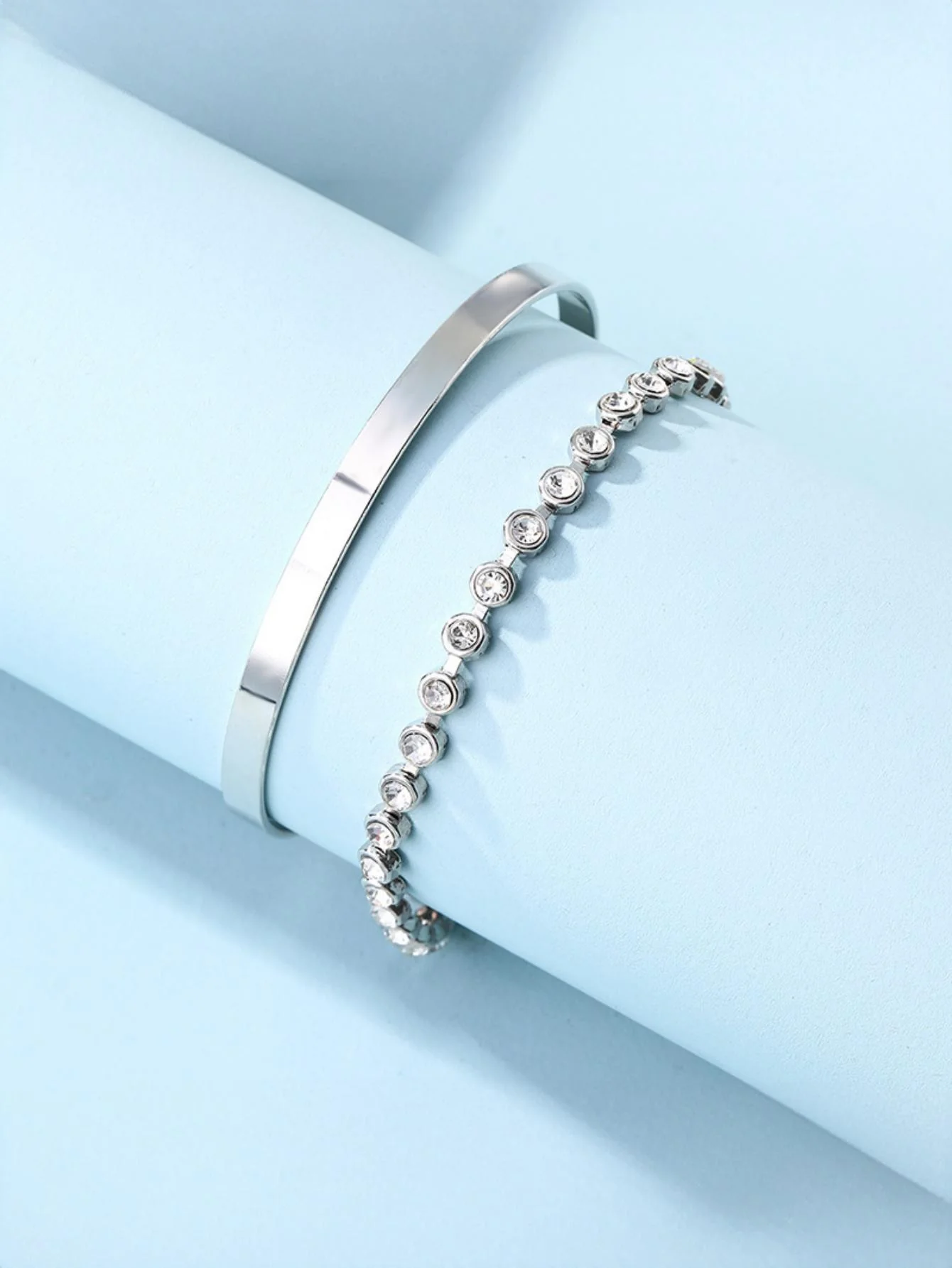 Alloy Diamond-set Bracelet - Image 11