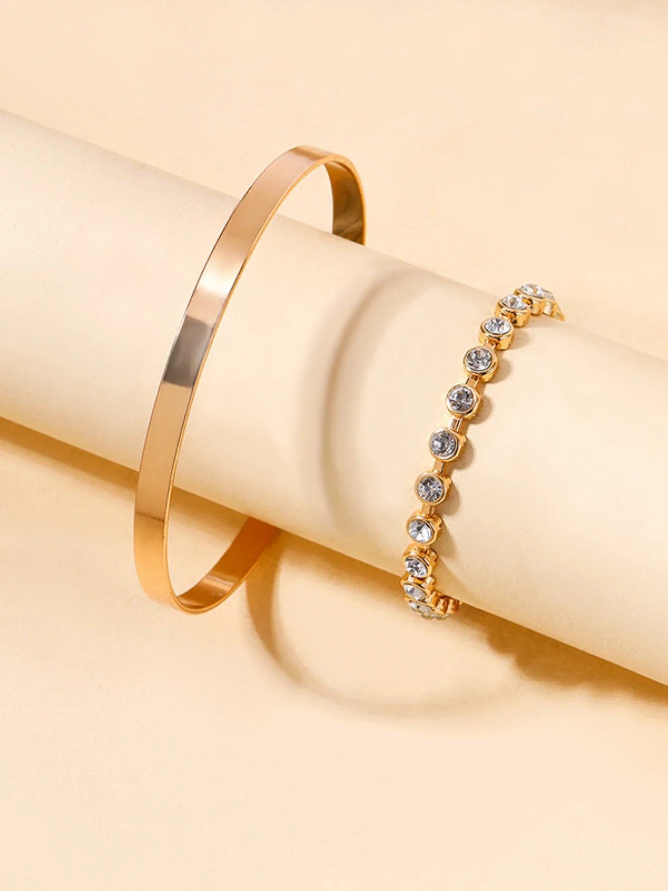 Alloy Diamond-set Bracelet - Image 2