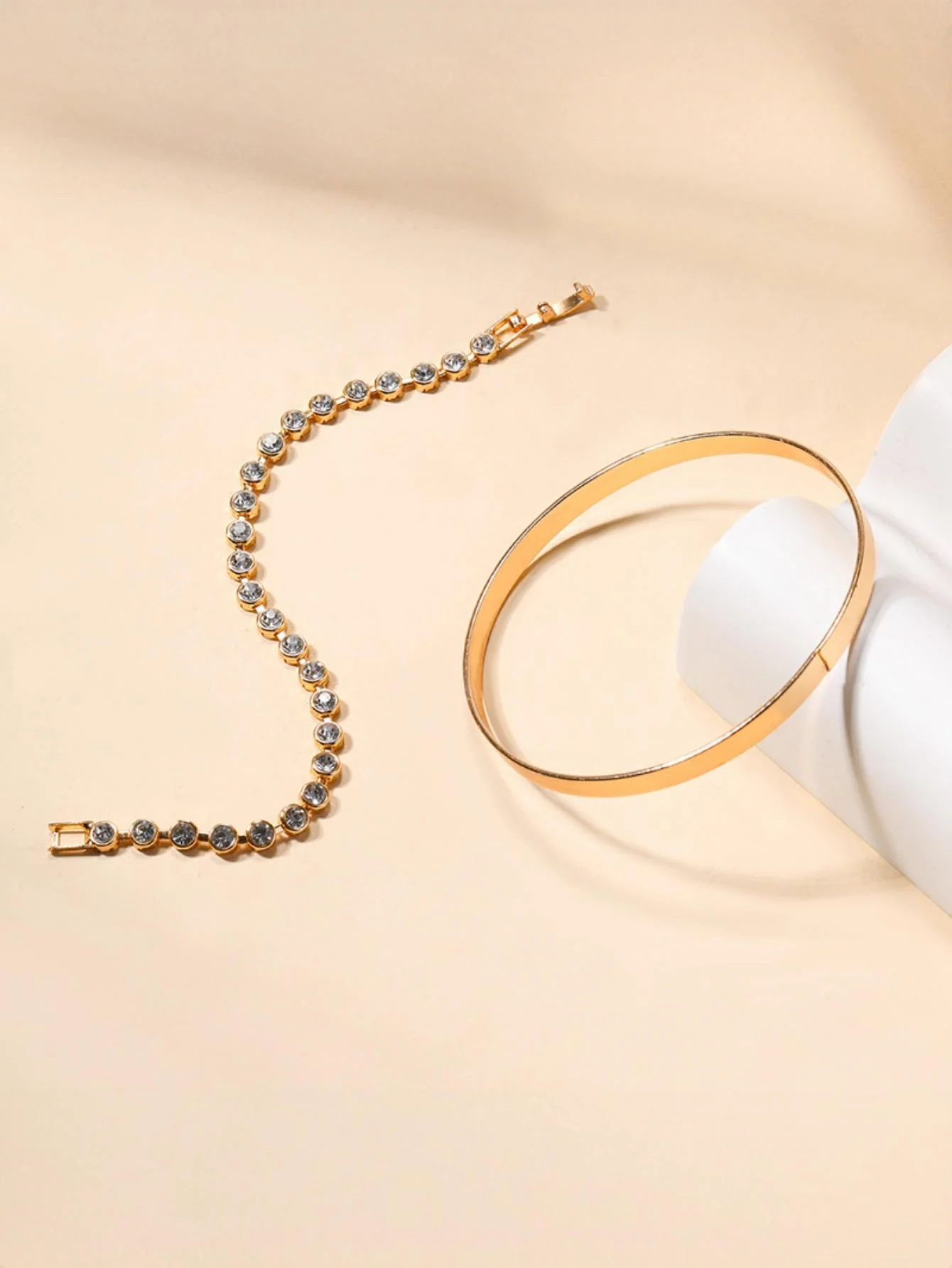 Alloy Diamond-set Bracelet - Image 4