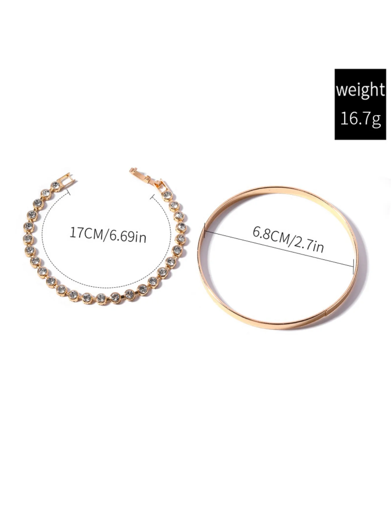 Alloy Diamond-set Bracelet - Image 6