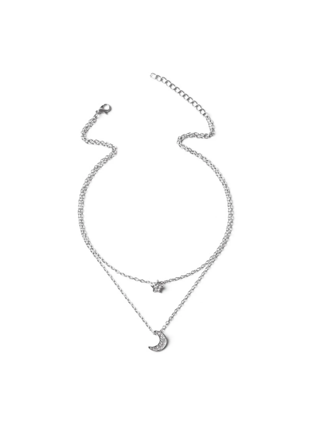 Star And Moon Pendant Multi-Layer Necklace - Image 9
