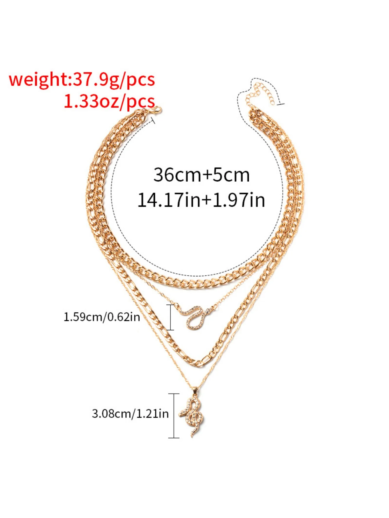 Snake Pendant Necklace - Image 9