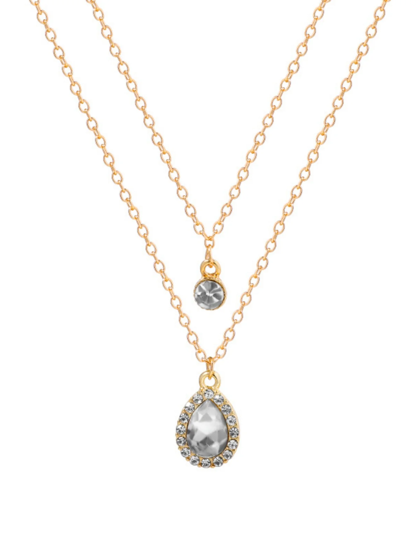 Gold-plated Teardrop Pendant Necklace - Image 6