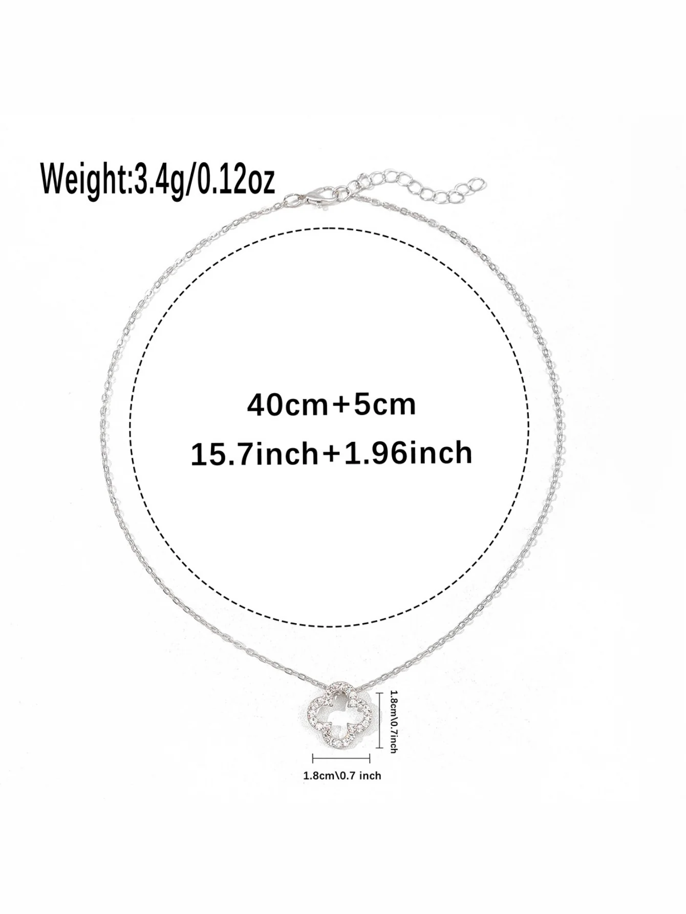 Four-leaf Clover Diamond Pendant Necklace - Image 5