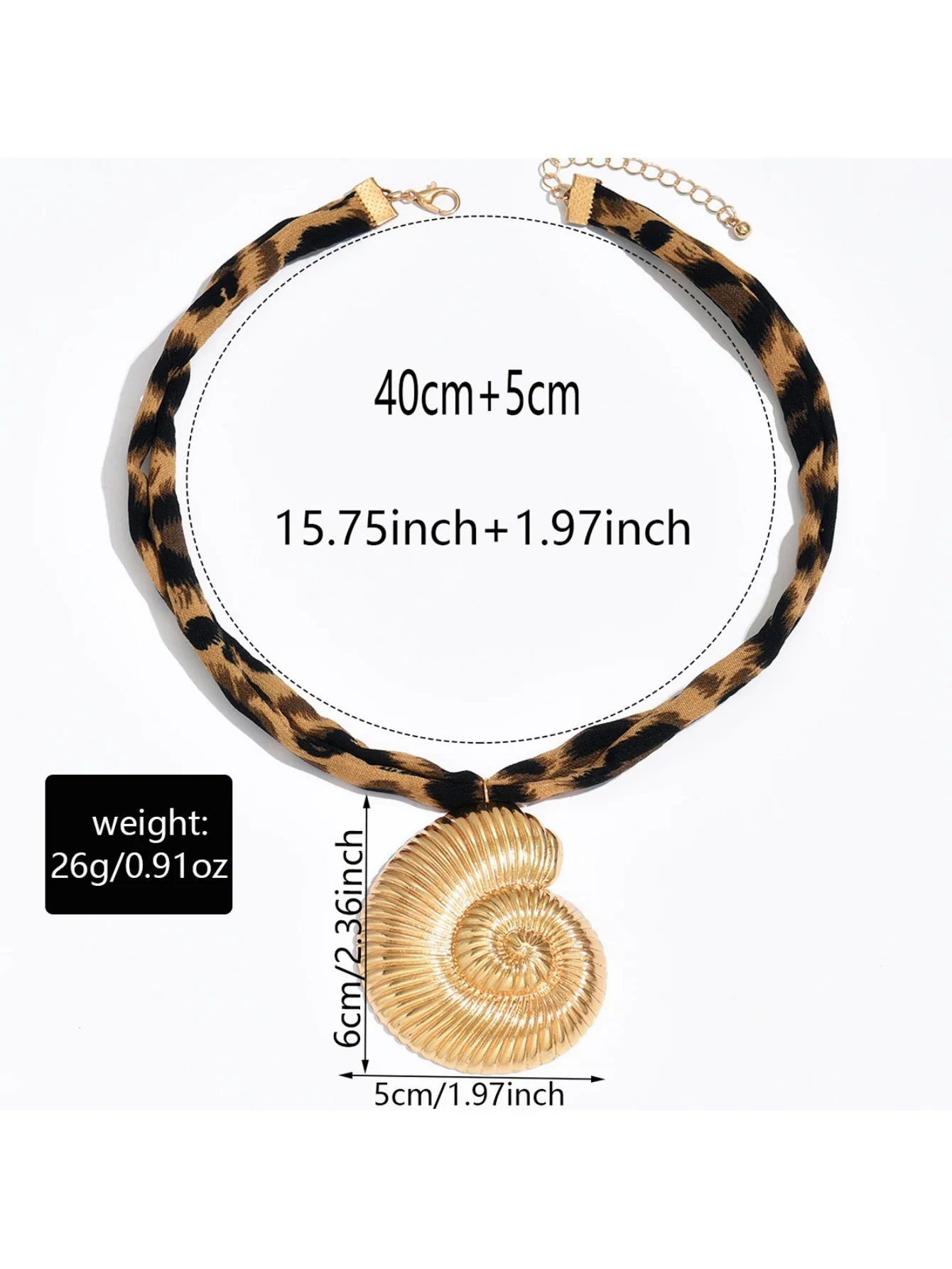 Leopard Print Seashell Starfish Necklace - Image 12