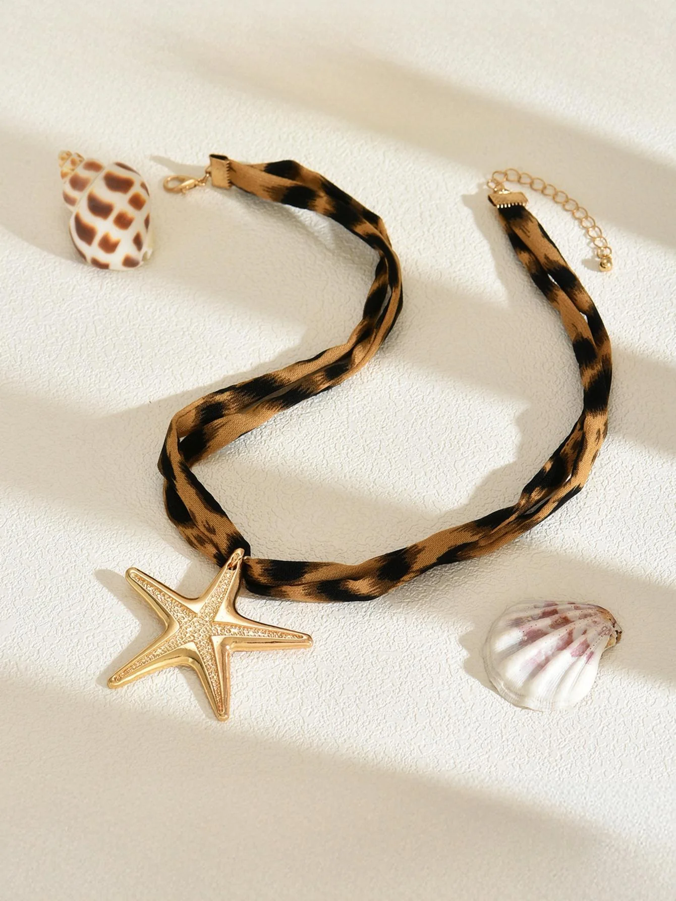 Leopard Print Seashell Starfish Necklace - Image 21
