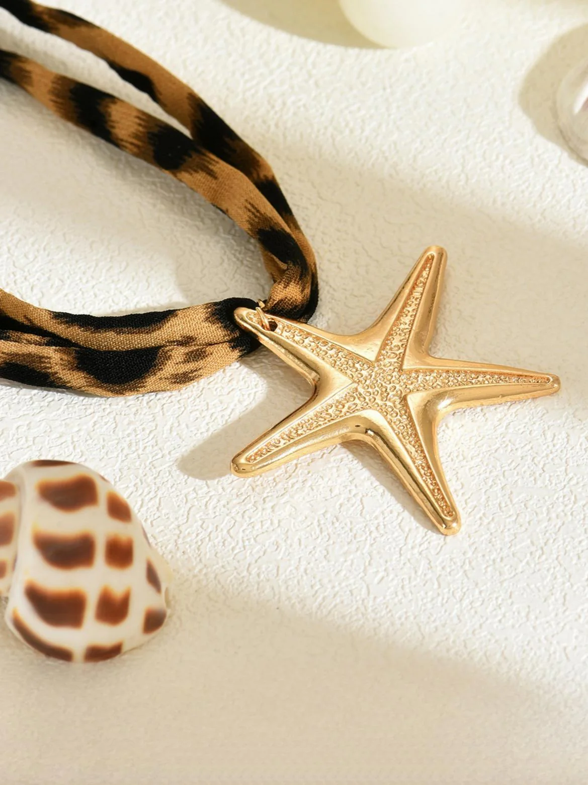 Leopard Print Seashell Starfish Necklace - Image 22