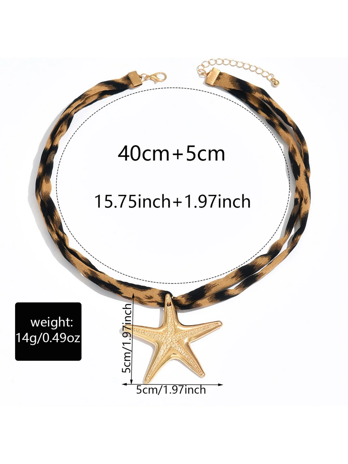 Leopard Print Seashell Starfish Necklace - Image 23