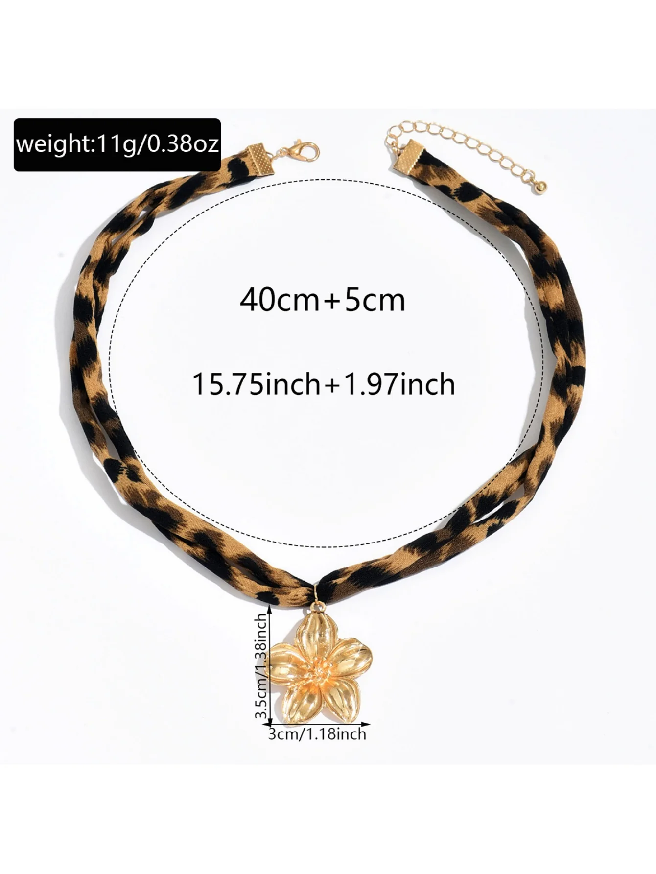 Leopard Print Seashell Starfish Necklace - Image 4