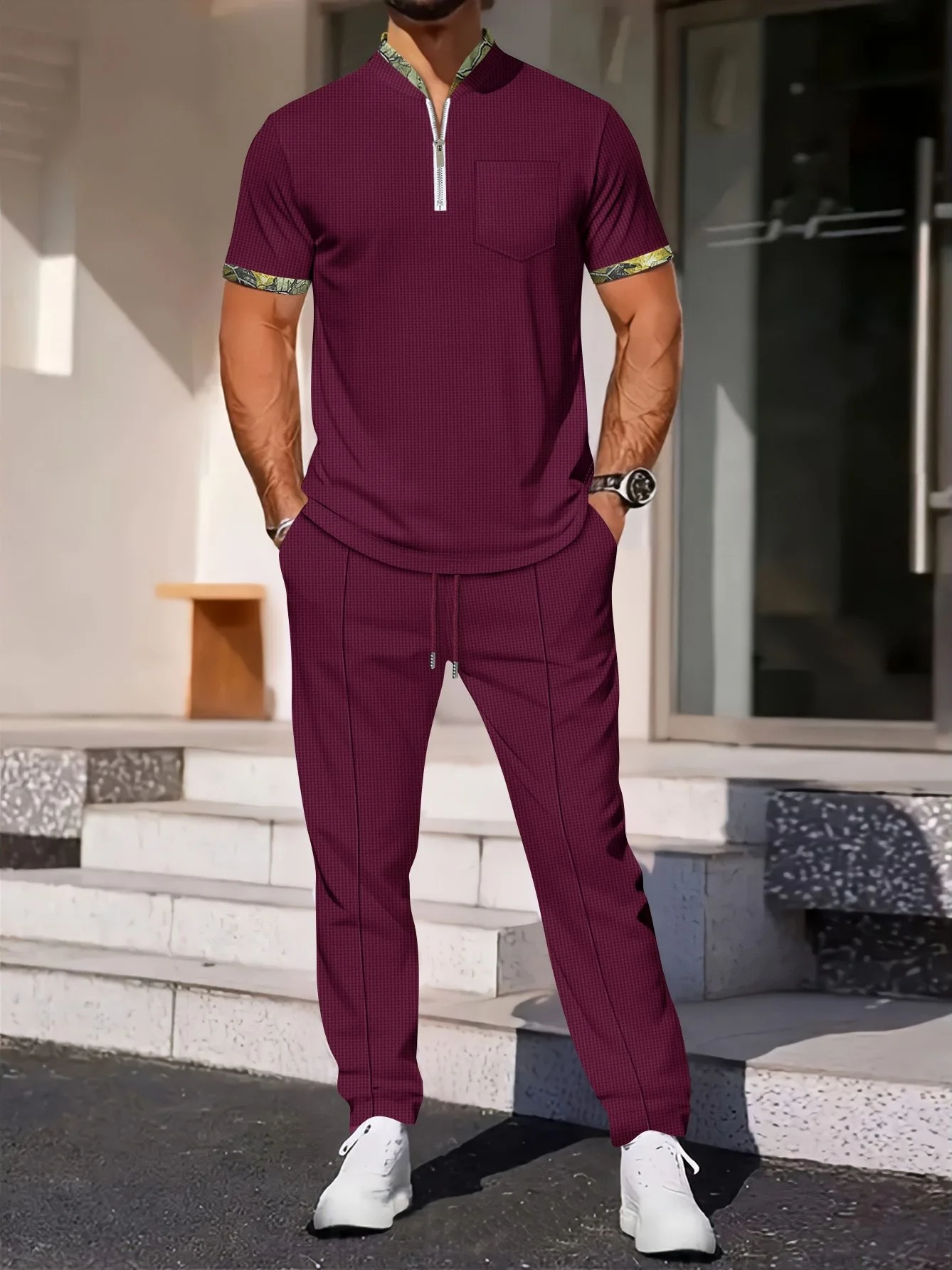 Leisure Color Matching 2-piece Sets Set - Image 13
