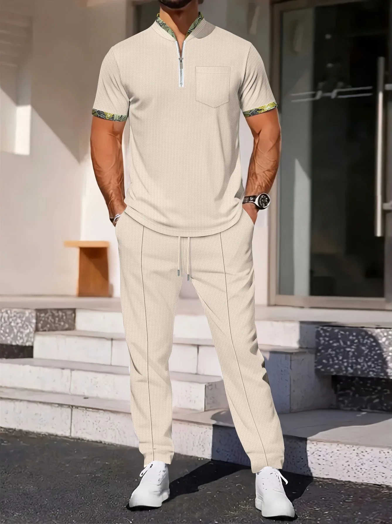 Leisure Color Matching 2-piece Sets Set - Image 2