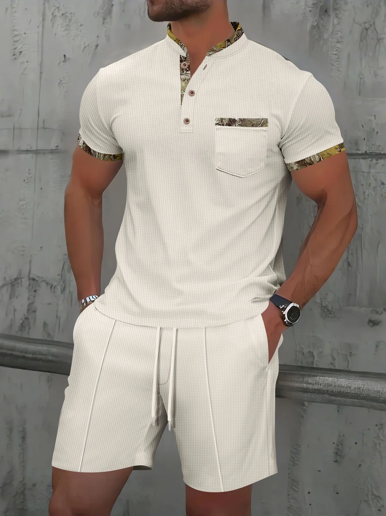Solid Color Leisure 2-piece Sets Set - Image 5