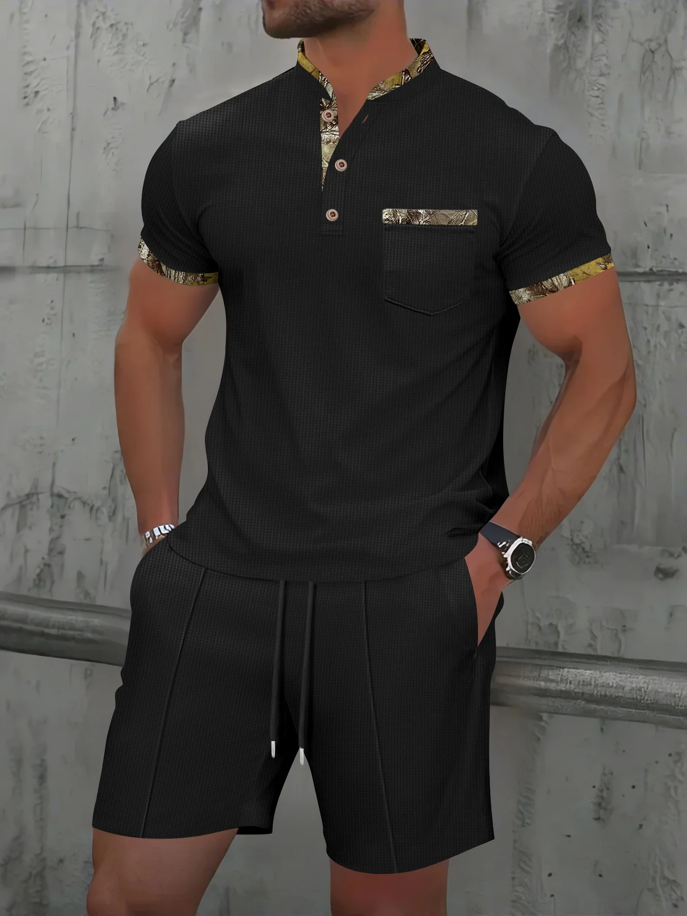 Solid Color Leisure 2-piece Sets Set - Image 7