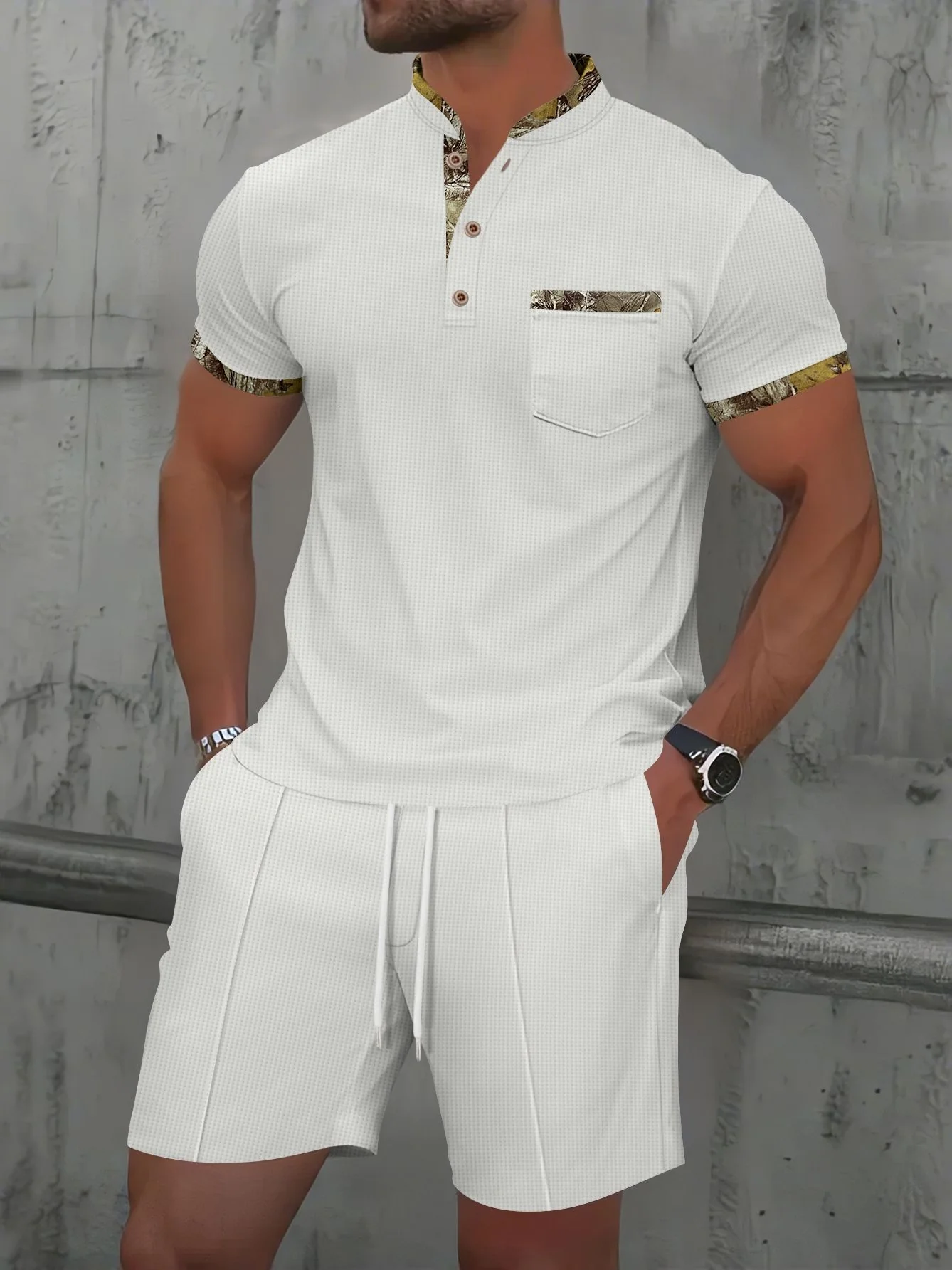 Solid Color Leisure 2-piece Sets Set - Image 9