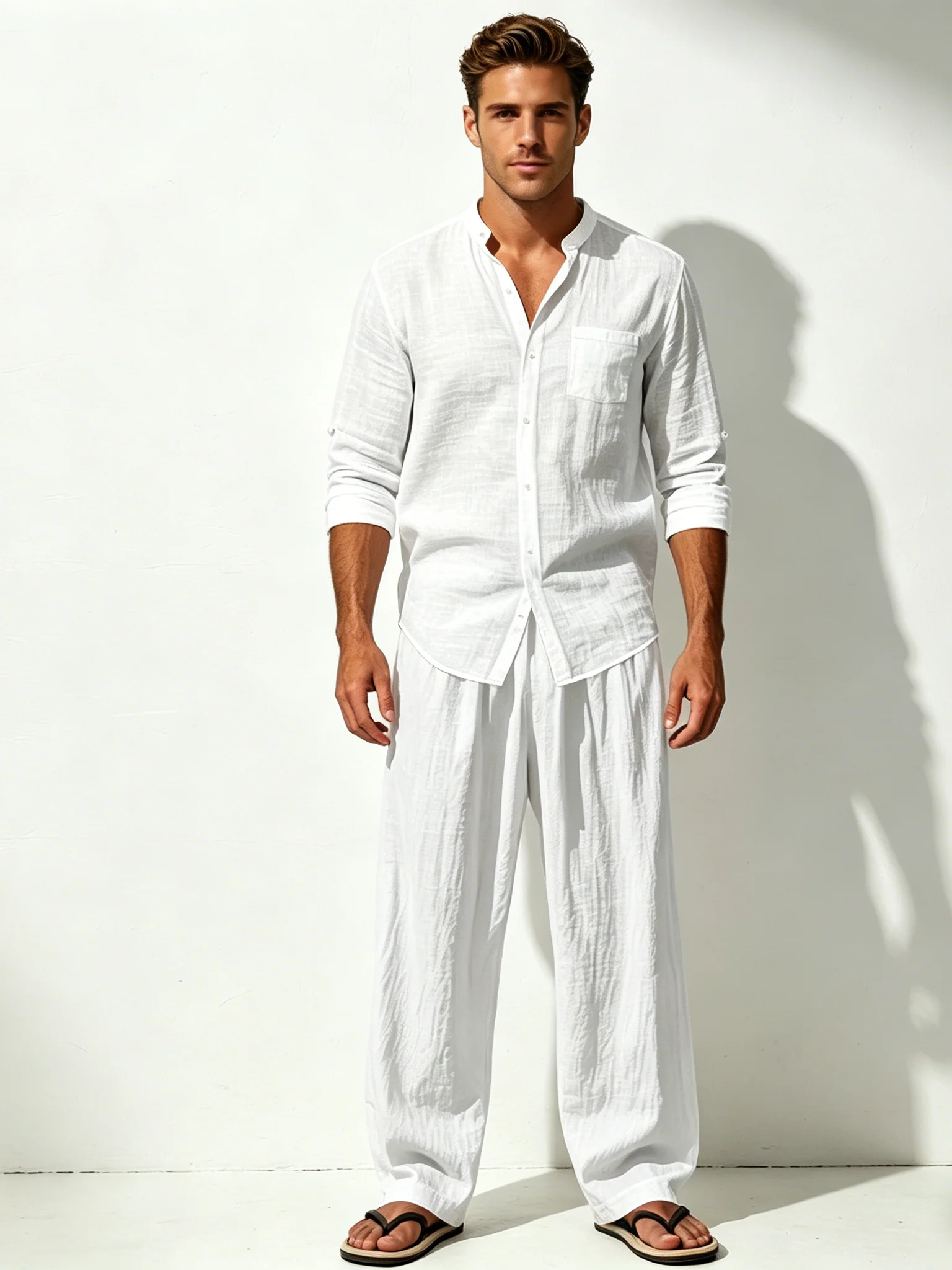 Flax Leisure Loose-fit Breathable Beach Set 2-piece Sets - Image 11