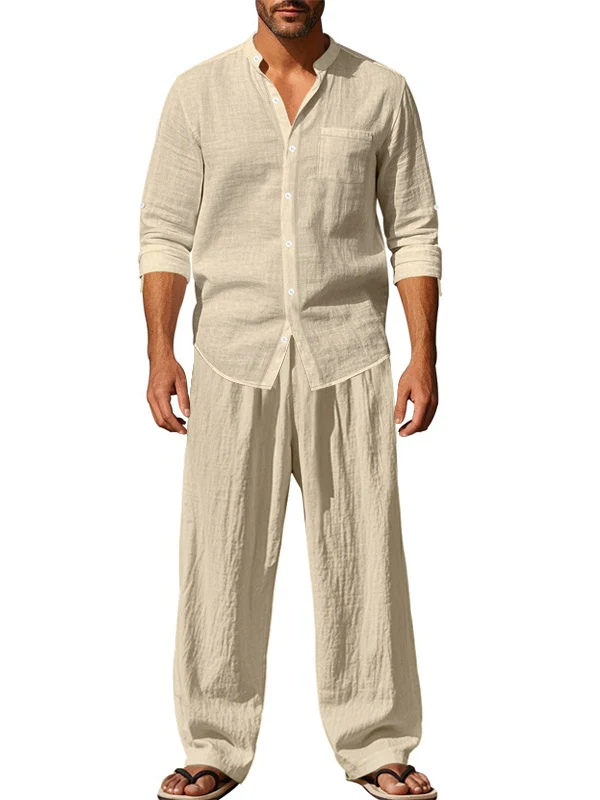 Flax Leisure Loose-fit Breathable Beach Set 2-piece Sets - Image 4