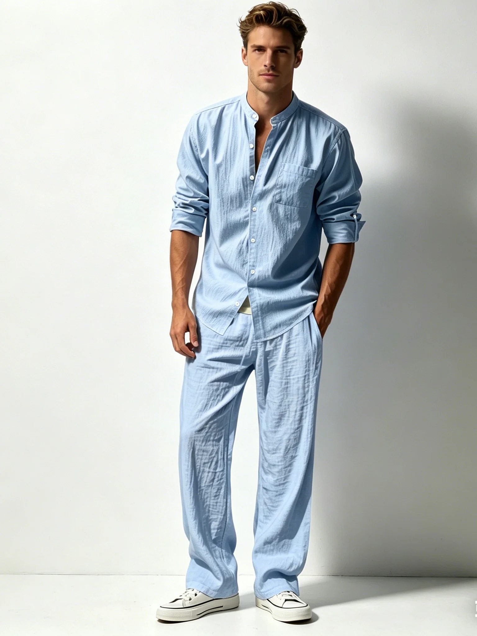 Flax Leisure Loose-fit Breathable Beach Set 2-piece Sets - Image 9
