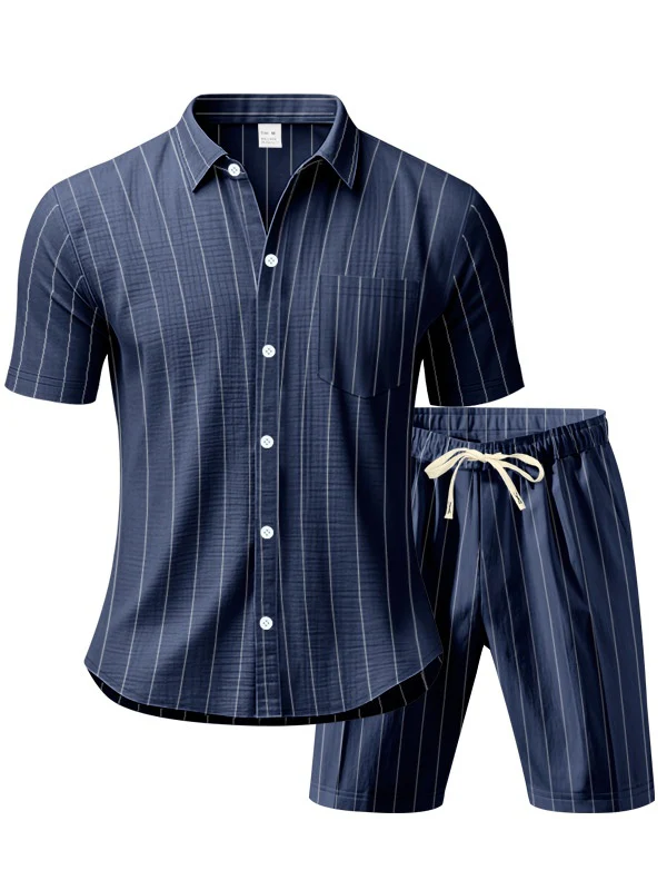 Flax Stripes Loose-fit Beach Set 2-piece Sets - Image 11