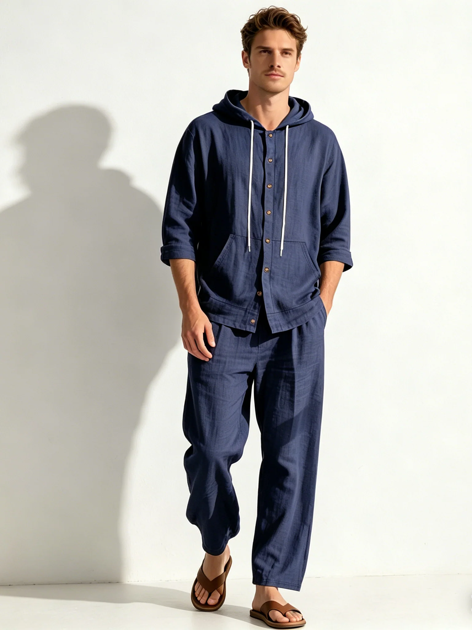 Leisure Flax Beach Hooded Set 2-piece Sets - Image 10